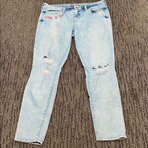 Arizona Jeans super skinny graphics distressed 13